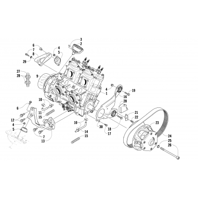 ENGINE AND RELATED PARTS