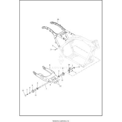 FRAME AND FORK, REAR