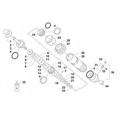 REAR SUSPENSION FRONT ARM SHOCK ABSORBER