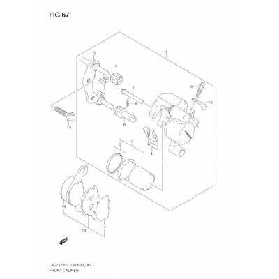 FRONT CALIPER (DR-Z125L E33)