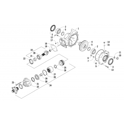 REAR DRIVE GEARCASE ASSEMBLY