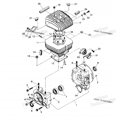 Crankcase & Cylinder Assembly