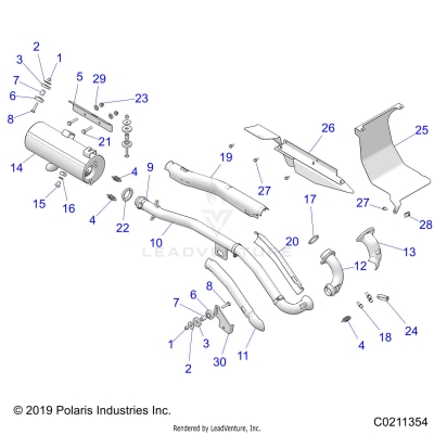 ENGINE, EXHAUST - A20SJE57AX (C0211354)