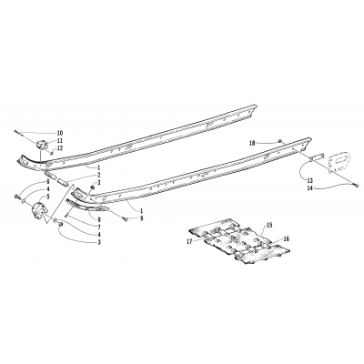 SLIDE RAIL AND TRACK ASSEMBLY