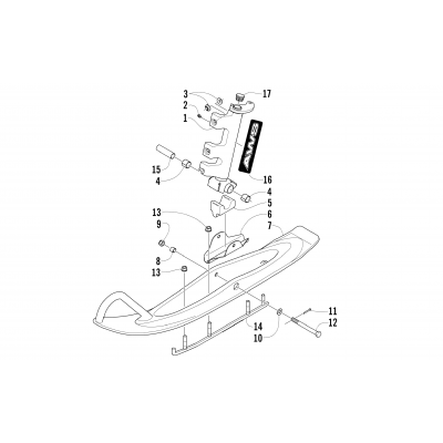 SKI AND SPINDLE ASSEMBLY