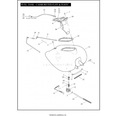 FUEL TANK - CARBURETED FLHT & FLHTC