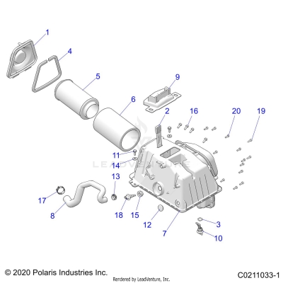 ENGINE, AIR INTAKE - A25SGE95AT (C0211033-1)