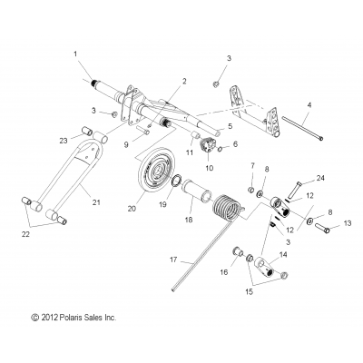 Suspension, Torque Arm, Rear