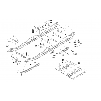 SLIDE RAIL AND TRACK ASSEMBLY