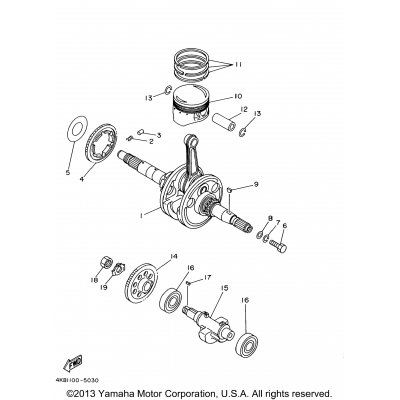 Crankshaft. Piston