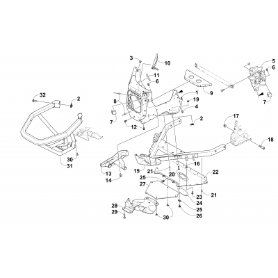 FRONT BUMPER AND FRAME ASSEMBLY