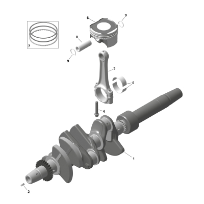 01- ROTAX - Crankshaft and Pistons
