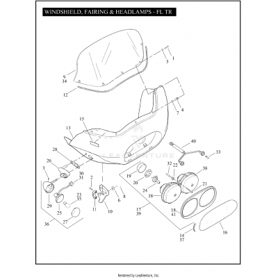 WINDSHIELD, FAIRING & HEADLAMPS - FLTR