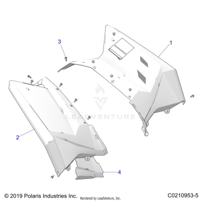 BODY, REAR CAB AND HEAT SHIELDS - A25SGE95CT/ET (C0210953-5)