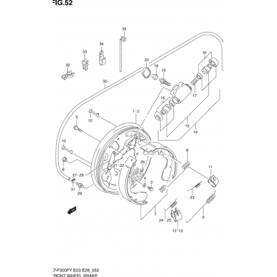 FRONT WHEEL BRAKE (MODEL X/Y/K1)