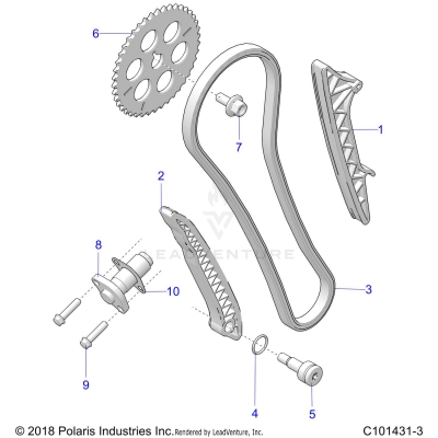 ENGINE, CAM CHAIN AND TENSIONER - A25SVE95PG (C101431-3)