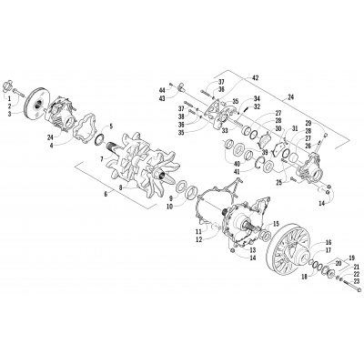 DRIVE TRAIN SHAFT AND BRAKE ASSEMBLIES