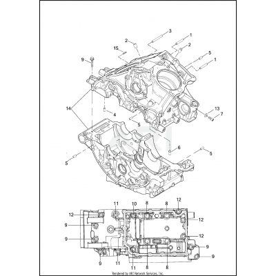 CRANKCASE, UPPER & LOWER