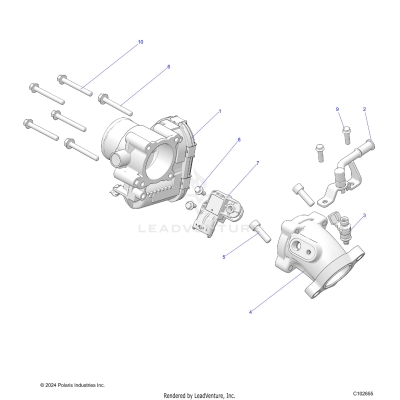 ENGINE, THROTTLE BODY and FUEL RAIL - A25SJE57CP/EP  (C102655)