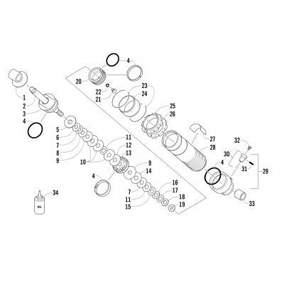 REAR SUSPENSION FRONT ARM SHOCK ABSORBER