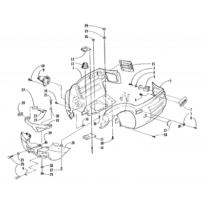 BELLY PAN AND FRONT BUMPER ASSEMBLY