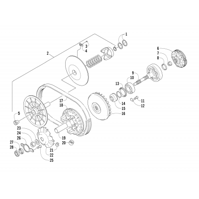TRANSMISSION ASSEMBLY (ENGINE SERIAL NO. UP TO 20044789)