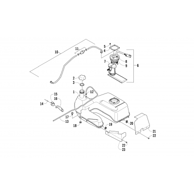 GAS TANK ASSEMBLY (UP TO VIN: 4UF10ATV3AT202941 AND VIN: 4UF10ATV7AT203026 TO 4UF10ATV3AT203037)