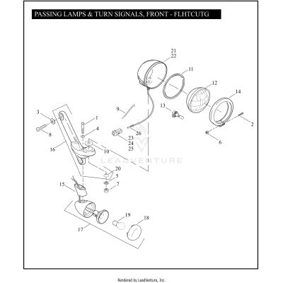PASSING LAMPS & TURN SIGNALS, FRONT - FLHTCUTG