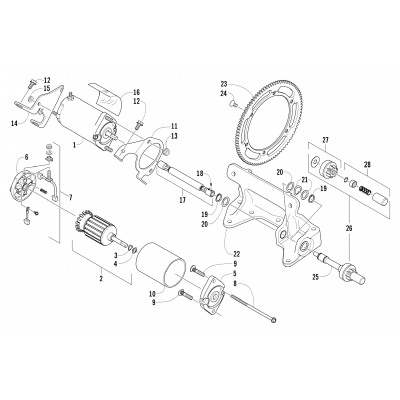 FLEX-DRIVE STARTER MOTOR ASSEMBLY (Optional)