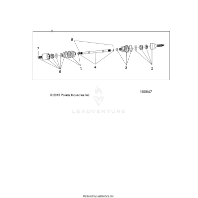 DRIVE TRAIN, FRONT HALF SHAFT - A17DCE87AU (100647)