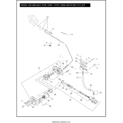 SIDECAR BRAKE FOR 2009 - FITS 2008 MOTORCYCLES