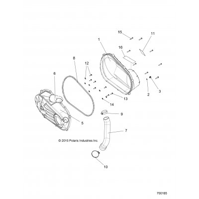 Drive Train, Clutch Cover & Ducting