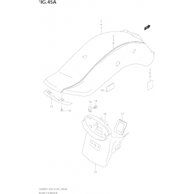 REAR FENDER (MODEL W/X)