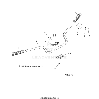 STEERING, HANDLEBAR and CONTROLS - A19SVA85BG (100070)