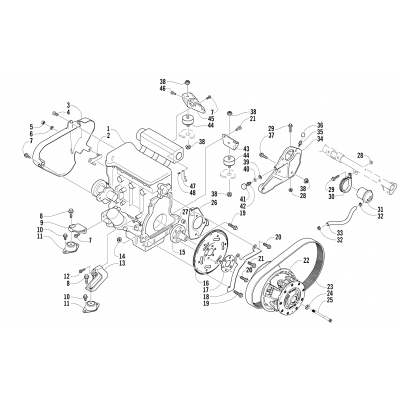 ENGINE AND RELATED PARTS