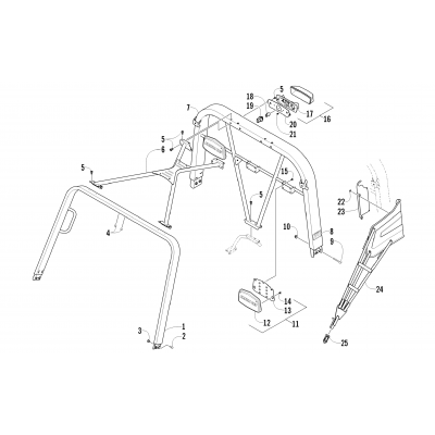 ROPS AND TAILLIGHT ASSEMBLY