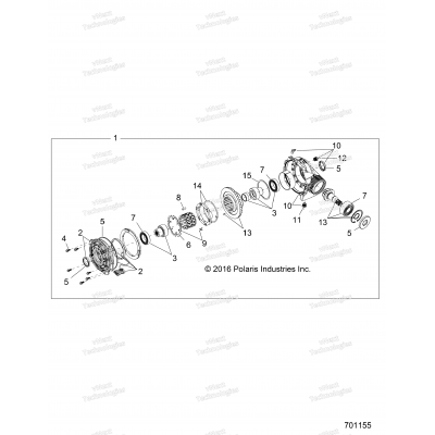 Drive Train, Front Gearcase Internals ()