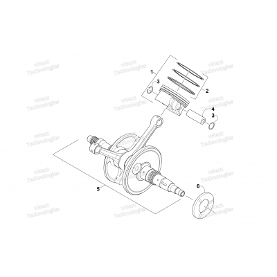 CRANKSHAFT AND PISTON ASSEMBLY