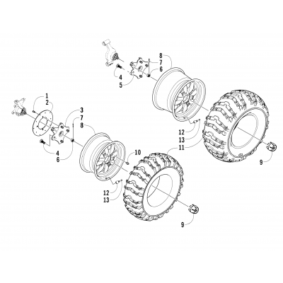 WHEEL AND TIRE ASSEMBLY