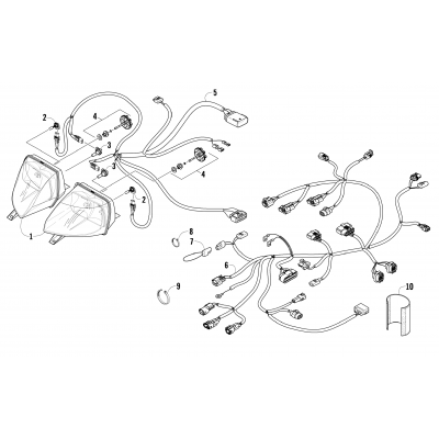 HEADLIGHT AND WIRING ASSEMBLIES