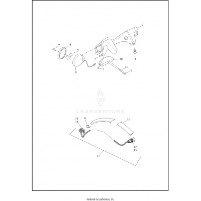 TAIL LAMP AND TURN SIGNALS, REAR - FLHR