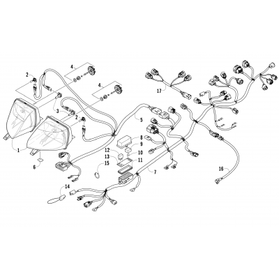 HEADLIGHT AND WIRING ASSEMBLIES