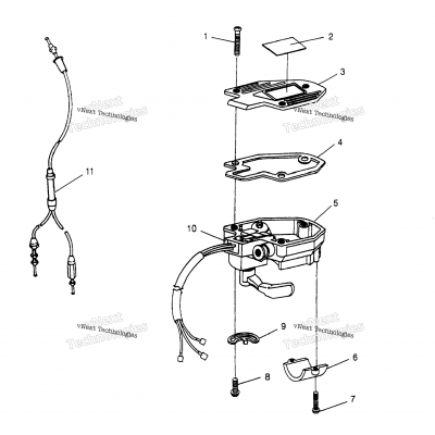 Controls Throttle Asm./Cable 2X4 400L