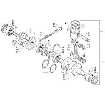 PISTON AND CRANKSHAFT