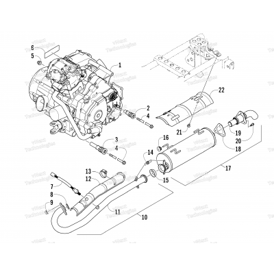 ENGINE AND EXHAUST