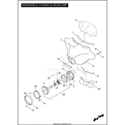 WINDSHIELD, FAIRING & HEADLAMP