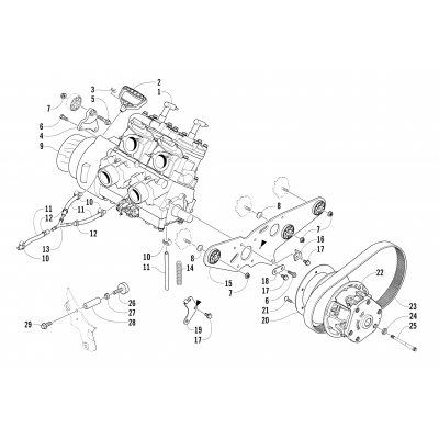 ENGINE AND RELATED PARTS