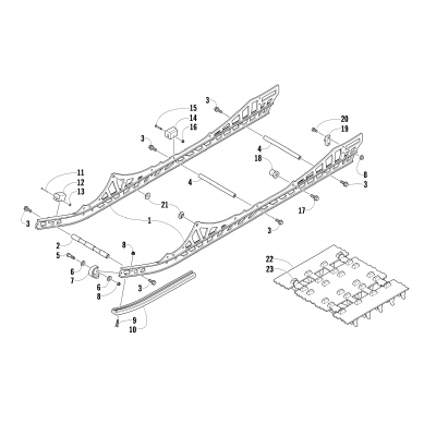 SLIDE RAIL AND TRACK ASSEMBLY