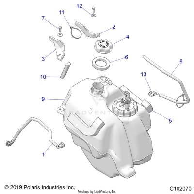 BODY, FUEL TANK ASM. - A19SHE57FP (C102070)