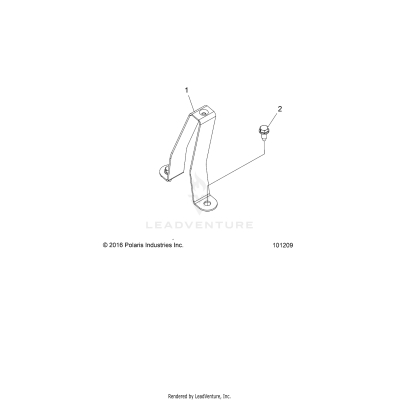 CHASSIS, FUEL TANK SUPPORT BRACKET - A19SWE57B1 (101209)